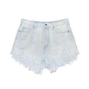 High Waist Denim Cutoff Shorts